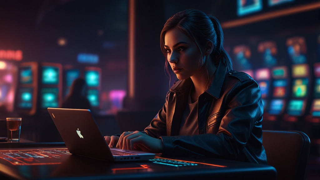 Locked casino account screen with password reset icon in a dark neon setting